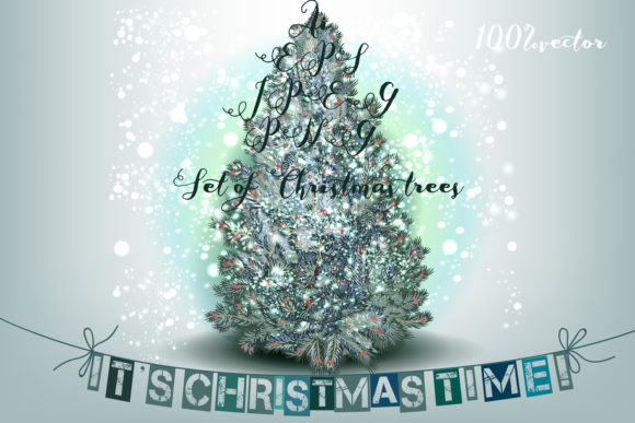 Christmas Vector Trees Clipart