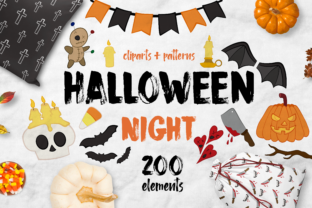 Halloween Night Bundle: 200 Elements for Spooky-Creative Work