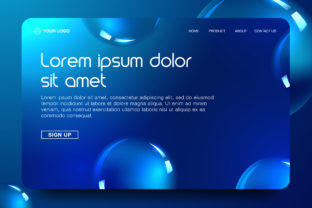 Liquid Fluid Shapes Landing Page Template