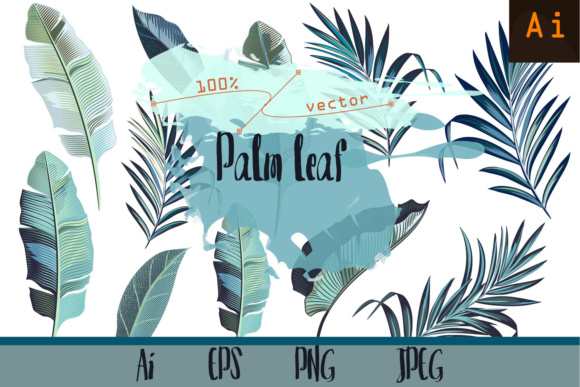 Palm Leafs. Vector ClipArt Set: A Versatile Toolkit for Designers and Creatives