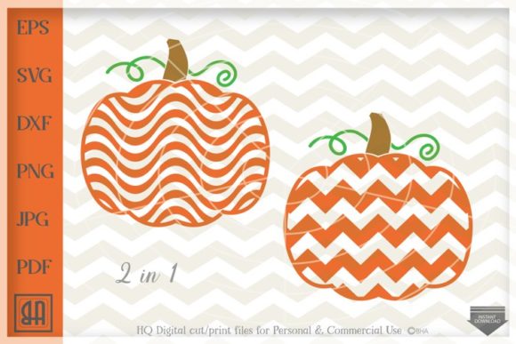 Pumpkin Chevron Pattern: Versatile Digital Design Files for Crafters & Creators