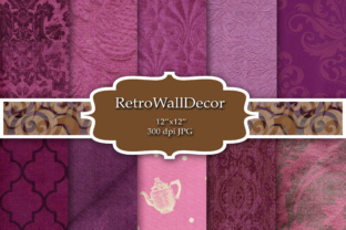 Purple Digital Paper Pack: 10 Elegant Blue & Purple Textured Papers