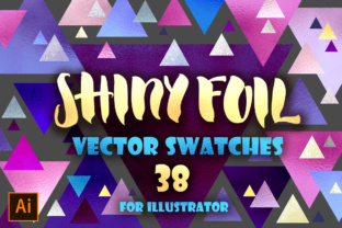 Shiny Foils Vector Swatches for AI: Elevating Design Precision with Metallic Texture Integration