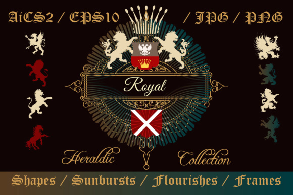 Vector Heraldic Shapes Set